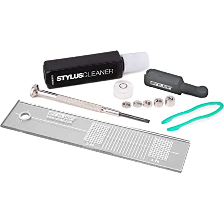 Reloop Turntable Cartridge Mount & Gauge Set - All-in-One Set zum Einstellen, Justieren und Reinigen von Plattenspieler-Tonarm und Tonabnehmer, Verspiegelte SME-Einstellschablone – Bild 1