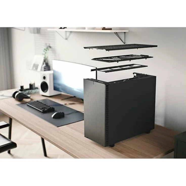 Fractal Design Define 7 Black Modulares Silent E-ATX Mid Tower PC-Gehäuse aus Aluminium-Stahl, FD-C-DEF7A-01 Black - Solid – Bild 5