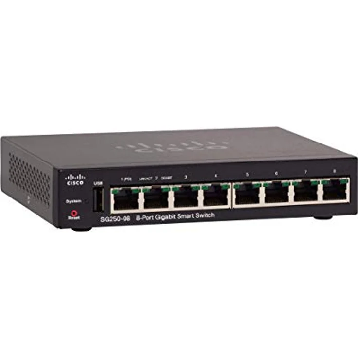 Cisco SG250-08 8 Ports Netzwerk-Switch Schwarz – Bild 2