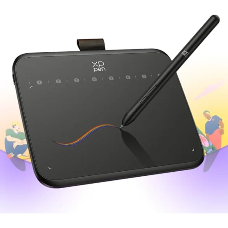 XP-Pen Deco 640 Grafiktabletts, 16.384 Druckstufen, Neigungssupport, Schwarz – Bild 1