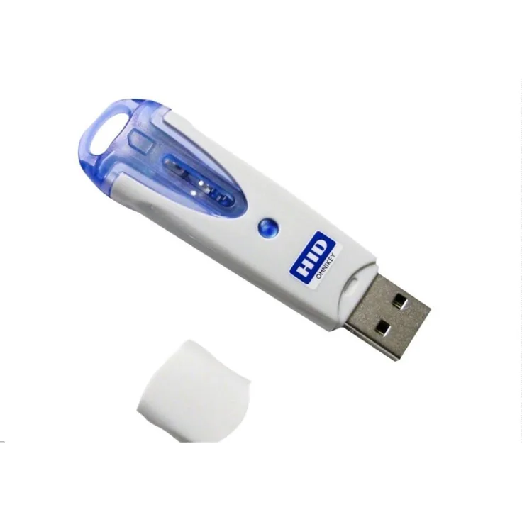 Omnikey 6121 USB Slim-size Smartcard-Leser, tragbares Kartenlesegerät, Blau/Grau, USB 2.0, hochgeschwindigkeitsfähig