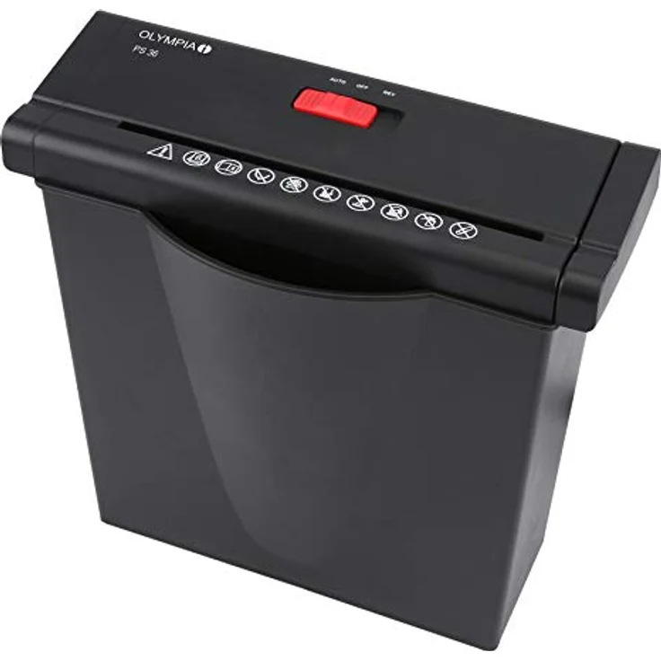 Olympia PS 36 Papierschredder Büro (Streifenschnitt, Sicherheitsstufe P2, Automatischer Einzug, Papiervernichter mit Papierkorb, Dokumenten-Shredder mit Teleskoparm) schwarz – Bild 3