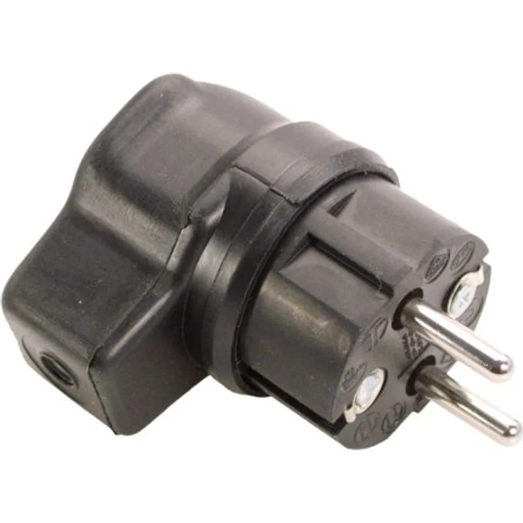 as - Schwabe Winkel-Stecker 230V/16A, OHNE Kabel, schwere Ausführung, max. Querschnitt 2,5mm², IP44 für den Außenbereich geeignet, Gewerbe Baustelle, 62207 – Bild 1