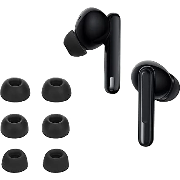 kwmobile 6X Polster kompatibel mit Oppo Enco Free2 / Enco Free 2i / Enco X - 3 Größen - Silikon Ohrstöpsel In-Ear Kopfhörer, Schwarz – Bild 1