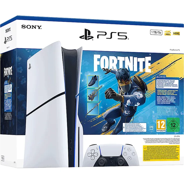 Sony PlayStation 5 Konsole 1 TB – Fortnite Flowering Chaos Bundle mit exklusiven Inhalten und farbenfrohem Design
