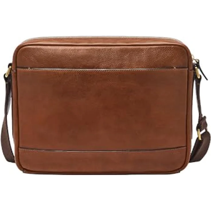 Fossil Aktentasche Greenville, Leder Umhängetasche im Messenger-Stil, verstellbarer Umhängeriemen, zahlreiche Fächer, Reißverschluss innen – Bild 4