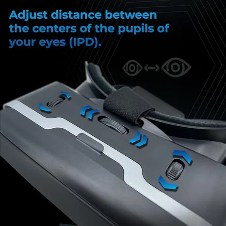 Kiiroo Virtual-Reality-Headset, VR Brille mit HD Harzlinse und einstellbarem IPD, Schwarz – Bild 5