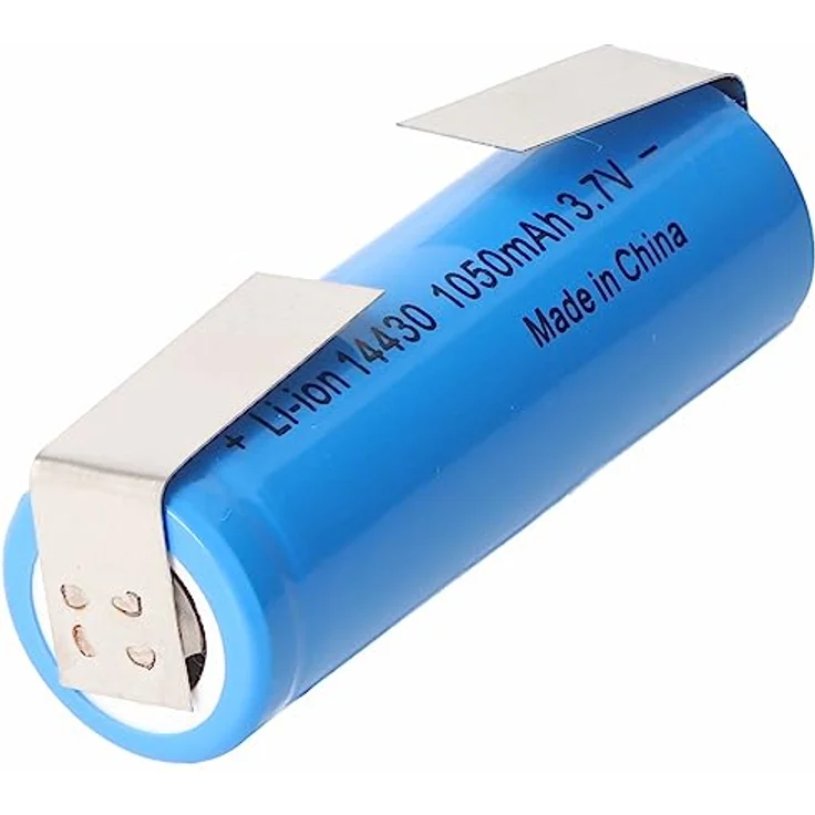 AccuCell Li-ion Akku 14430, 1050mAh 3,6V - 3,7V Lithium-Ionen-Zelle mit U-Form Lötfahnen ohne Schutzelektronik – Bild 2