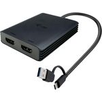 i-tec USB-A/USB-C Dual 4K HDMI VideoAdapter, DisplayLink, 2x HDMI, Windows 10/11, macOS, Linux Ubuntu - Schwarz