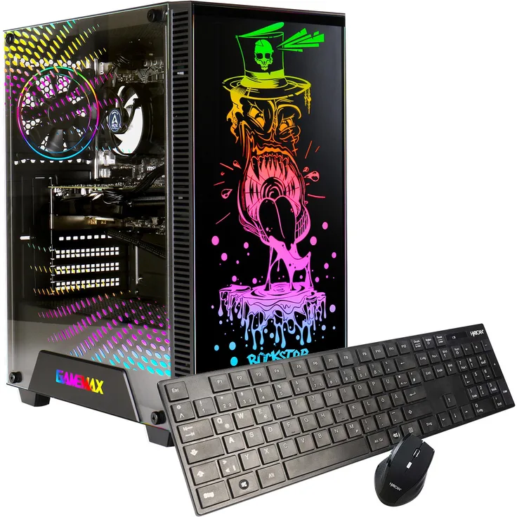 GameMax GAMEMAX Multimedia-PC Rockstar 8140, AMD Ryzen 7 5700G, 16GB RAM, 1TB SSD, Radeon Graphics, Windows 11