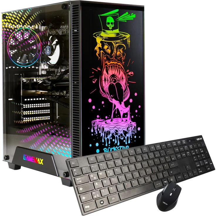GameMax GAMEMAX Multimedia-PC Rockstar 8140, AMD Ryzen 7 5700G, 16GB RAM, 1TB SSD, Radeon Graphics, Windows 11