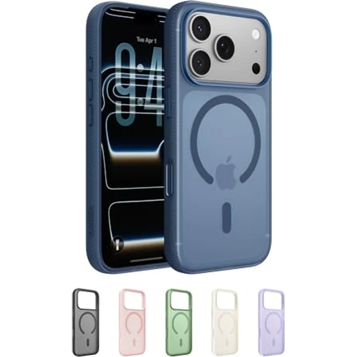 Belkin Grip SheerForce Schutzhülle für iPhone 17 Pro, stoßfest mit Kamerasteuerung, dunkelblau – Bild 1