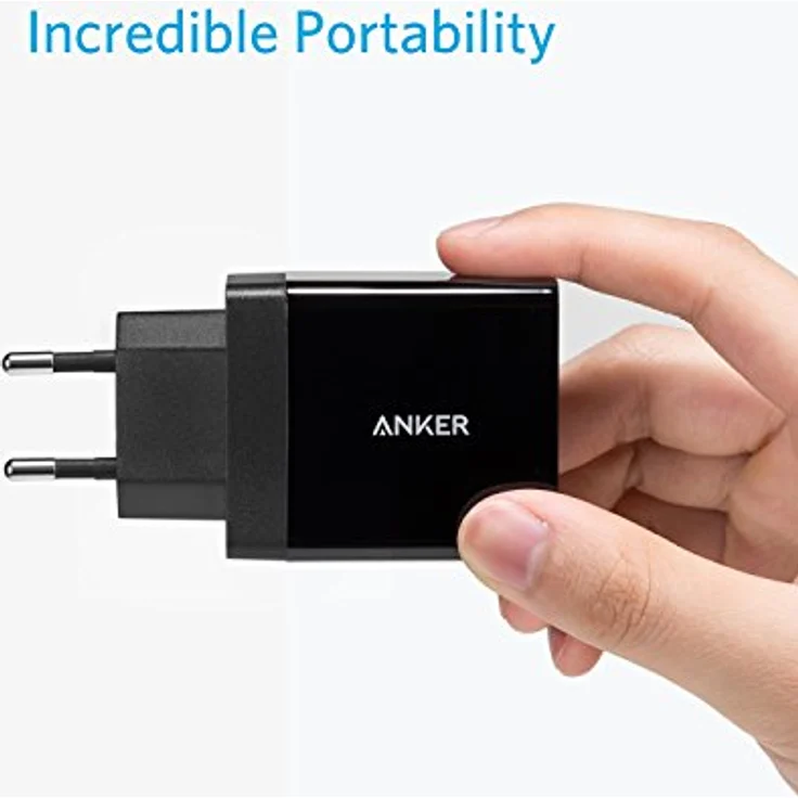 Anker 24 W 2-Port USB Wandladegerät, schwarz (A2021313) – Bild 2