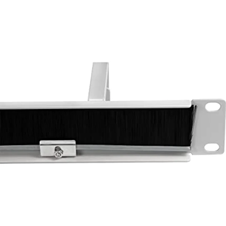 LogiLink Professional OR106G - 19"-Kabelführungspanel mit 4 Stahlbügeln und Bürstenleiste, lichtgrau – Bild 3