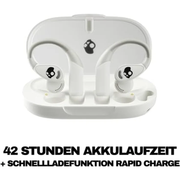 Skullcandy Push 540, Drahtlose Bluetooth Open-Ear-Ohrhörer mit 42 Stunden Akkulaufzeit, Farbe: Weiß – Bild 3