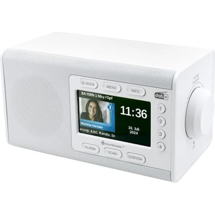 Soundmaster DAB900 Digitalradio mit DAB+ & UKW/FM, Bluetooth & Wecker, weiß
