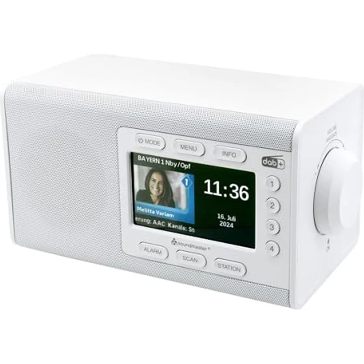 Soundmaster DAB900 Digitalradio mit DAB+ & UKW/FM, Bluetooth & Wecker, weiß – Bild 1