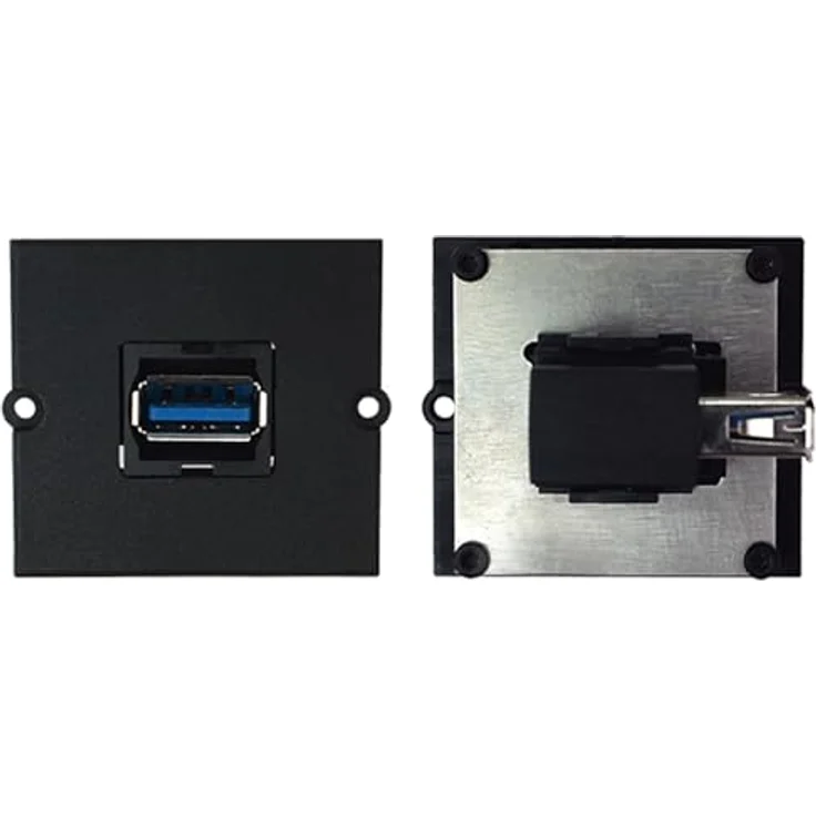 Bachmann Rahmen 1xUSB 3.0, 90° Abgang seitlich, USB-Anschluss für Installation in Möbeln – Bild 4