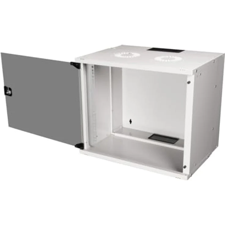 Equip Wandgehäuse 19" 09U 540x400mm grau - Netzwerkschrank mit gehärteter Glasfronttür – Bild 2