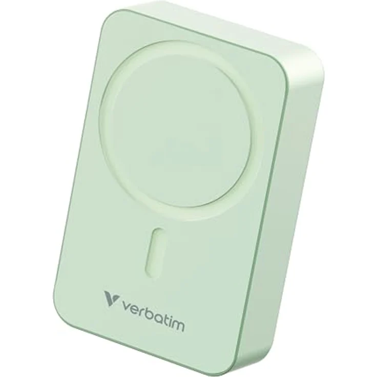 Verbatim Charge 'n' Go Essentials Powerbank 20.000 mAh, 15W magnetisch mit PD 20W Schnellladefunktion und LED-Anzeige für iPhone 16/15/14/13/12 Pro/Pro Max, inkl. USB-C-auf-USB-C-Kabel, Grün – Bild 1
