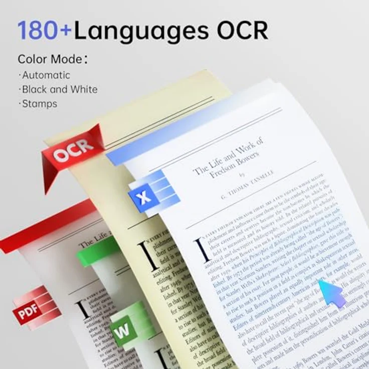 CZUR Aura Pro, Tragbarer Buchscanner 14 MP, A3 Dokumentenkamera mit intelligenter Tischlampe, OCR, kompatibel mit macOS und Windows – Bild 5