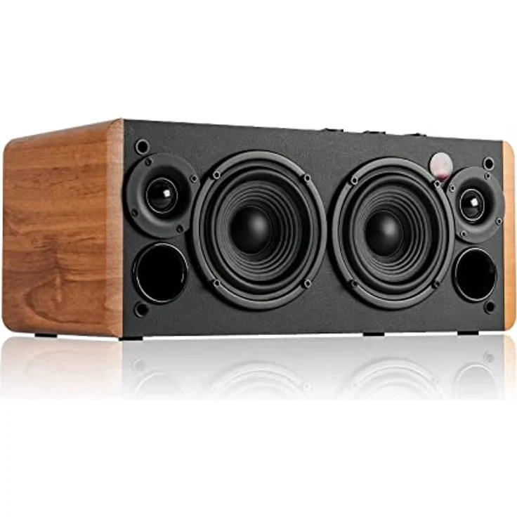 Edifier D12 Bücherregal-Lautsprecher - Integrierter Desktop-Stereo-Bluetooth-Lautsprecher - Drahtloser Computer-Lautsprecher für den Desktop-Einsatz - 70 Watt RMS mit Subwoofer-Line-Out - Holzgehäuse – Bild 2