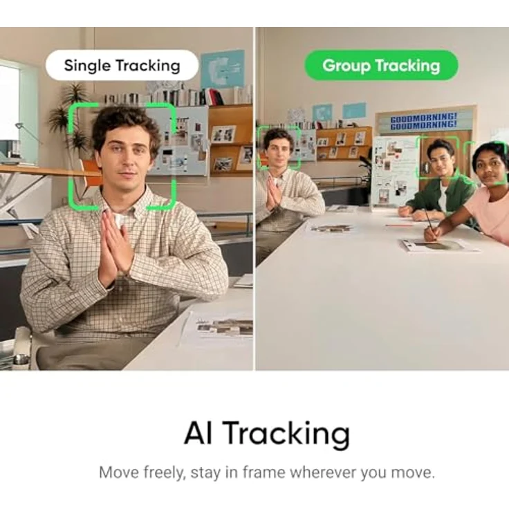 Insta360 Link 2, PTZ 4K Webcam mit 1/2 Zoll Sensor, AI-Tracking, Gestensteuerung, HDR, Mikrofon mit Geräuschunterdrückung für Laptop und Live-Streaming – Bild 3