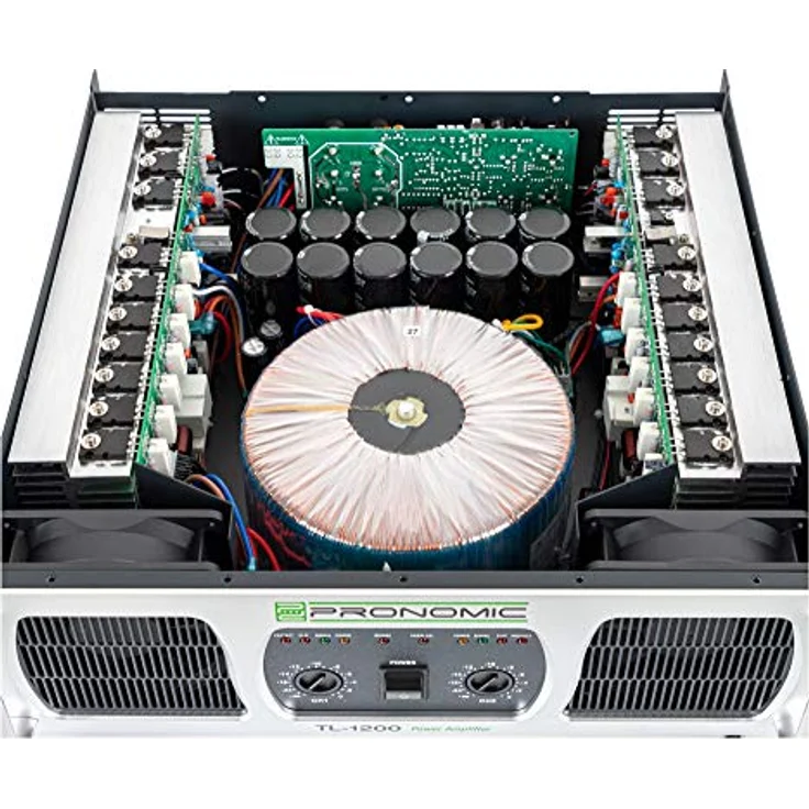 Pronomic TL-1200 Endstufe - Stereo-Leistungsverstärker mit 2x 2400 Watt an 2 Ohm - Lüfter Temperaturgeregelt - Parallel, Stereo und Bridge Mode mit Schutzschaltungen - Ausgangs Schaltungstype Class H, schwarz – Bild 2