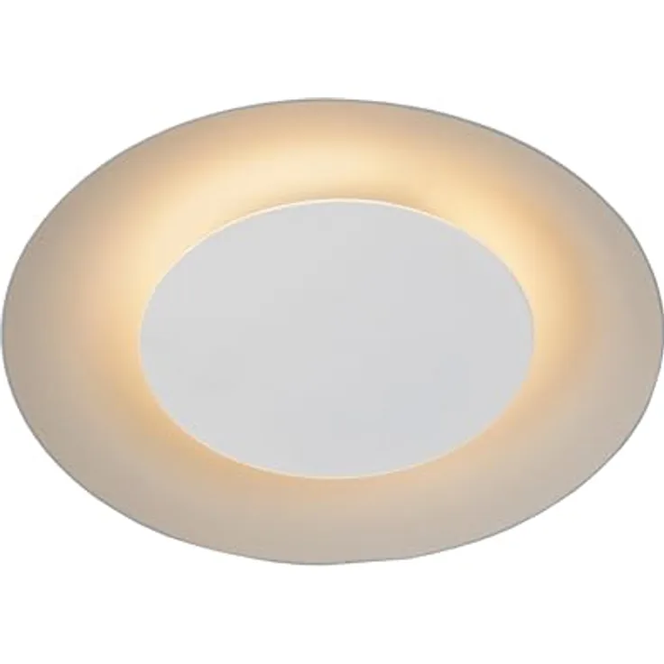 LUCIDE FOSKAL Deckenleuchte Ø 21,5 cm LED 1x6W 2700K Weiß - Smarte Deckenbeleuchtung mit warmweißem Licht