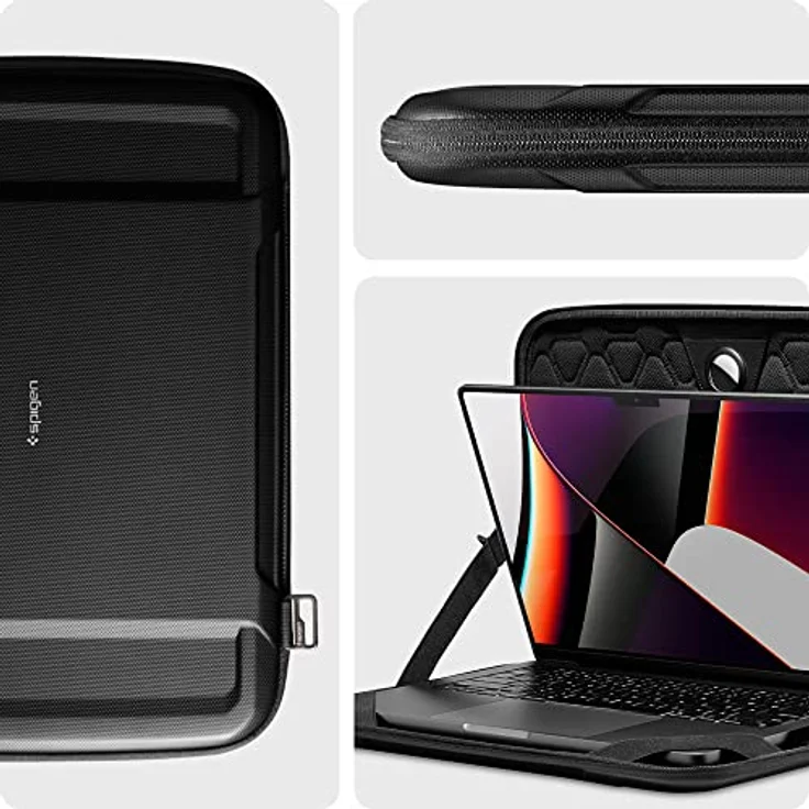 Spigen Rugged Armor Pro Tasche MacBook 14" Zoll Pouch Kompatibel mit M3 / M3 Pro / M3 Max / M2 Pro / M2 Max / M1 Pro und M1 Max (2023/2021) - Schwarz – Bild 5