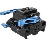 SIRUI 15 mm Stangenschienen-Grundplatte mit Doppelstabklemme, Arca-Swiss Schnellwechselplattenklemme, Kamera-Grundplatte kompatibel mit Kamera, Stativ, Kopf, Stabilisator (SC-BP)