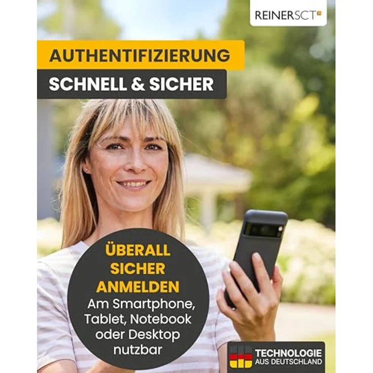 ReinerSCT FIDO Stick Pro USB-C, Speicherkartenlesegerät mit Zwei-Faktor-Authentifizierung und NFC, Schwarz – Bild 3