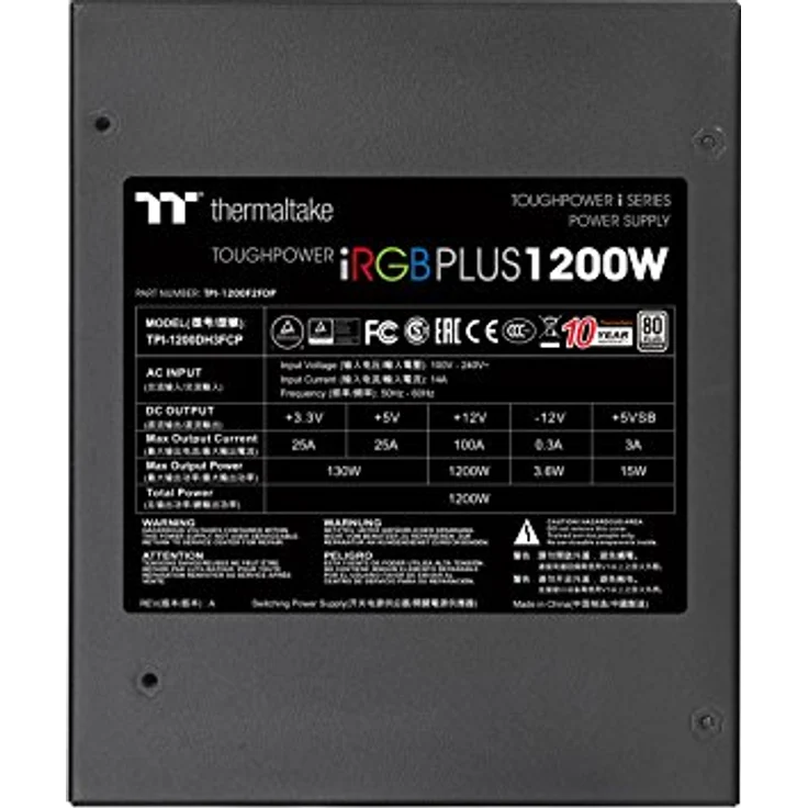 Thermaltake Toughpower iRGB Plus 1200W 80 Plus Platinum PC-Netzteil – Bild 11