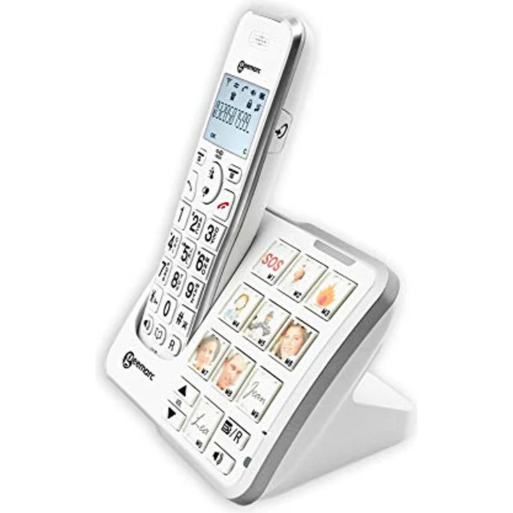 Geemarc AmpliDECT 295 PHOTO Großtastentelefon mit 10 Direktwahl-Fototasten und optischer Anrufanzeige an der Basisstation, integrierter Anrufbeantworter, Deutsche Version – Bild 7