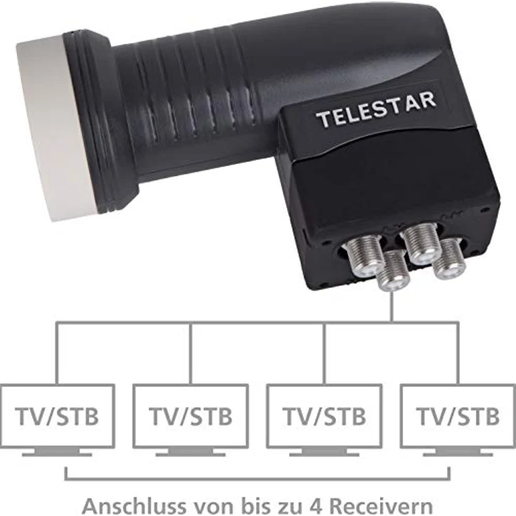 TELESTAR SKYQUAD HC - Digital Quad LNB (Full HD, HDTV, 4K, 3D, Ultra HD - Premium LNB mit Wetterschutz) schwarz, 5930525 – Bild 5