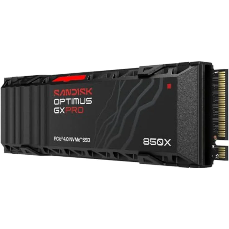 SanDisk Optimus GX PRO 850X NVMe SSD mit Kühlkörper, 8 TB, bis zu 7.200/6.600 MB/s, M.2 2280, PCIe 4.0, bis zu 4.800 TBW – Bild 4