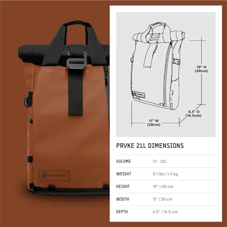 Wandrd The PrvkeV3, Fotorucksack 21 l, Kameratasche mit aktualisiertem Tragekomfort und verbesserter Innenorganisation, Orange – Bild 9