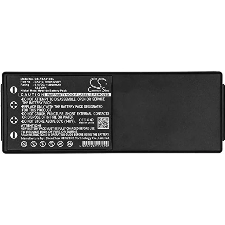 Cameron Sino CS-FBA210BL Akkus 2000mAh Schwarz, Kompatibel mit [HBC] BA14061, Fub06 Eex, FUB10AA, FUB10XL, FUB78AA, PM471560, Radiomatic BA210040, Radiomatic BA211060, Radiomatic BA213020, Radiomatic BA214060, Radiomatic
