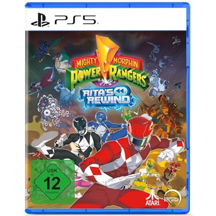 Atari Mighty Morphin Power Rangers: Ritas Rewind - PS5, 2D Beat 'em Up mit handgezeichneter Pixel-Art, Steuerung aller Dinozords