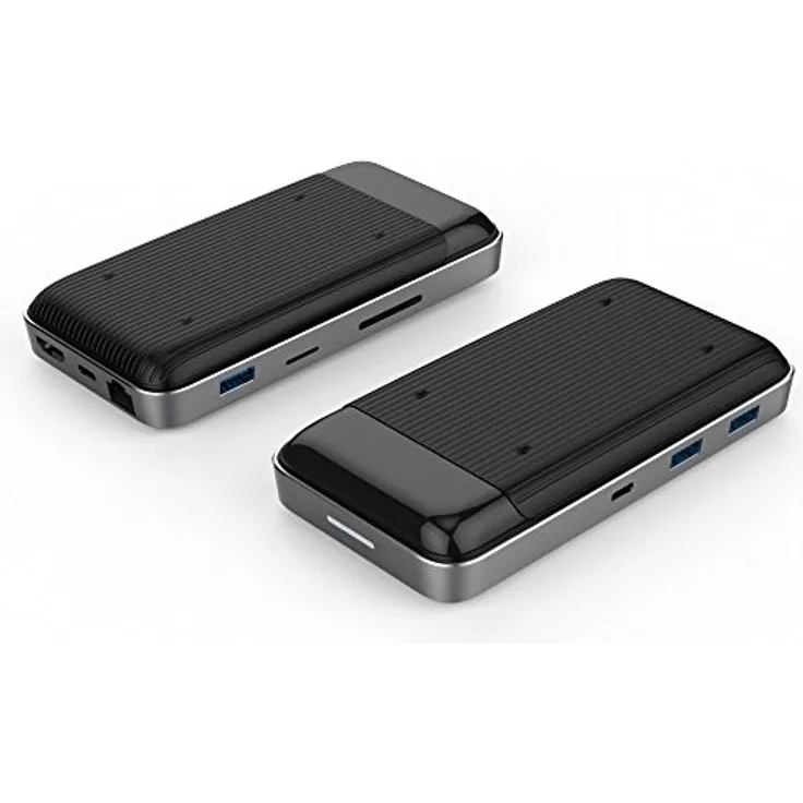 Hyper HD258B Hyperdrive 7.5W Kabelloses Ladegerät USB-C Hub Schwarz