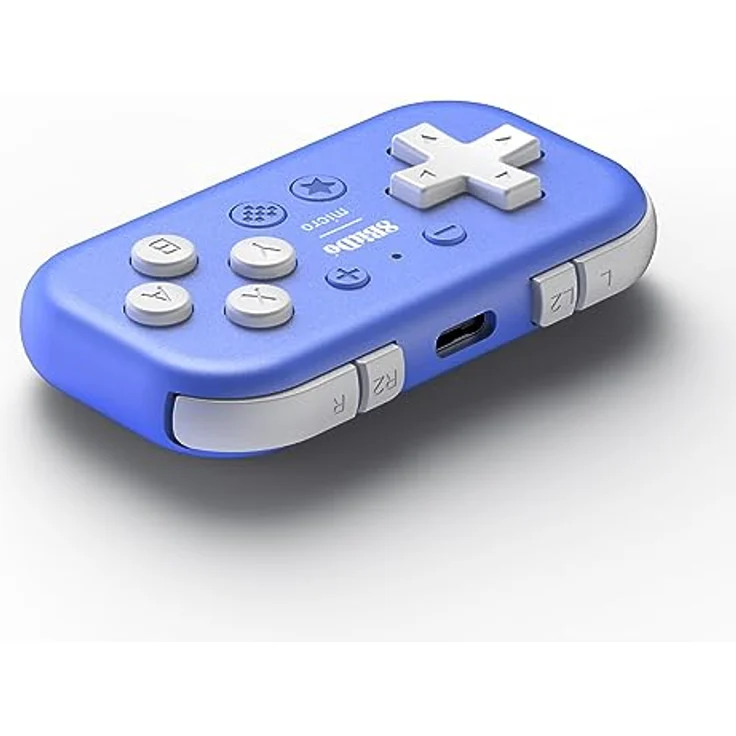 8Bitdo Micro Bluetooth Gamepad Pocket-sized Mini Controller for Switch, Android, and Raspberry Pi, Support Keyboard Mode (Blue) – Bild 2