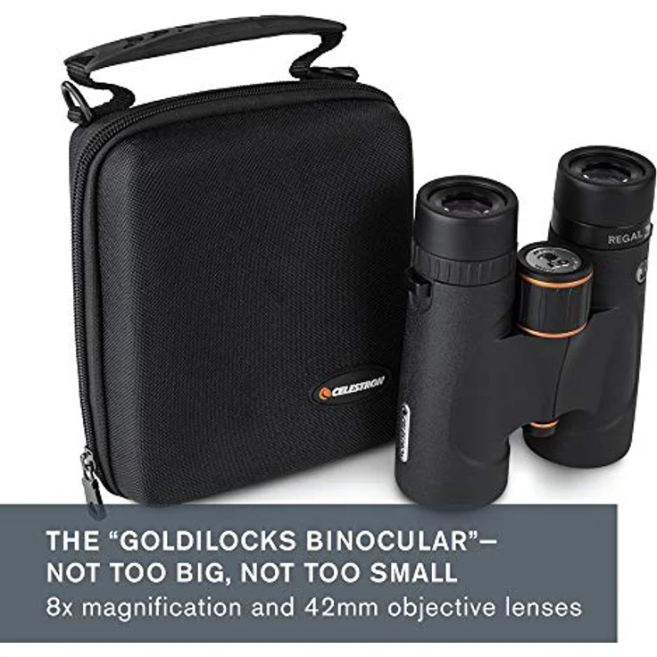 Celestron 71390 Regal ED 8x42 Fernglas für Natur- und Vogelbeobachtungen, phasen- und dielektrisch beschichtete BaK-4-Prismen, vollvergütete Linsen, Nahfokus von 2,5 m – Bild 2