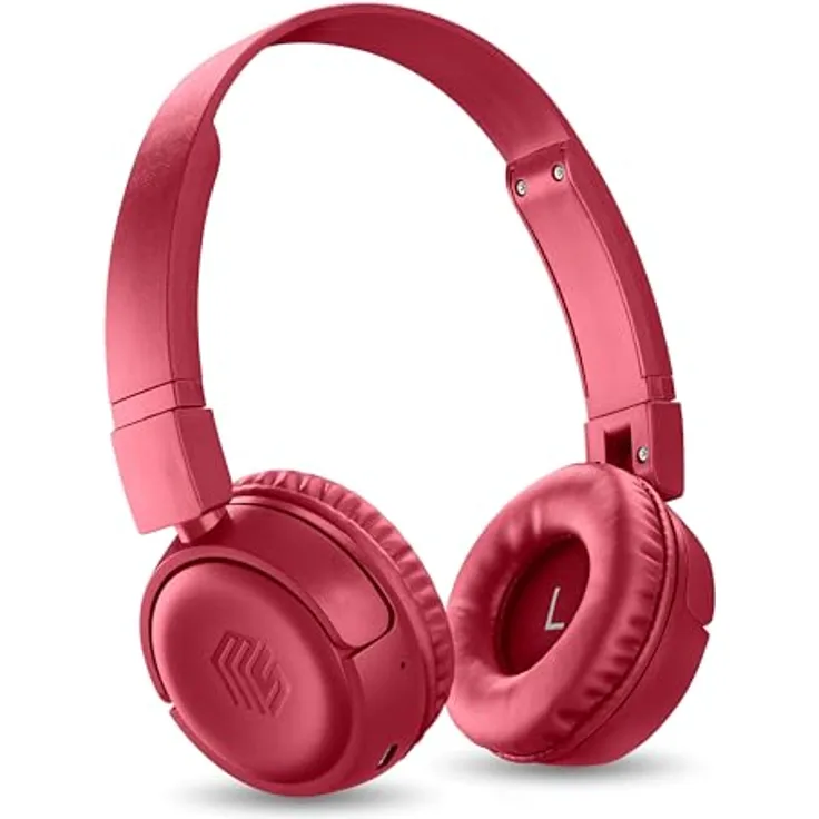 Music Sound Vibed, Kabellose Kopfhörer für Anrufe und Musik, Rot, 220 g