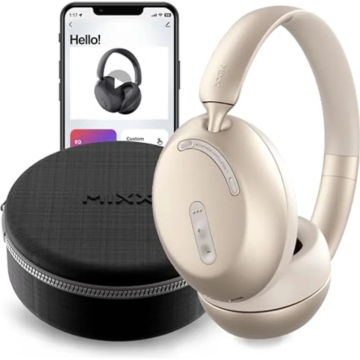 MIXX StreamQ D3, Over-Ear-Kopfhörer mit Active Noise Cancelling, bis zu 40 Stunden Laufzeit, faltbar, Siri und Google Assistant kompatibel