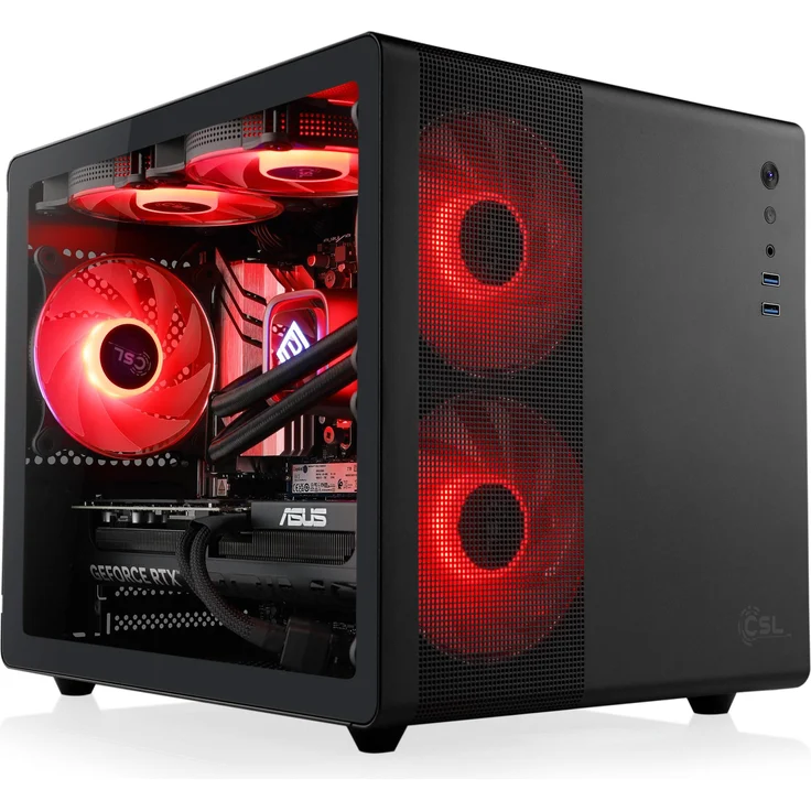 CSL Gaming PC M11840H, 32 GB RAM, 2 TB SSD, GeForce RTX 5070, AMD Ryzen 7 8700F, WQHD Gaming-Performance, Schwarz