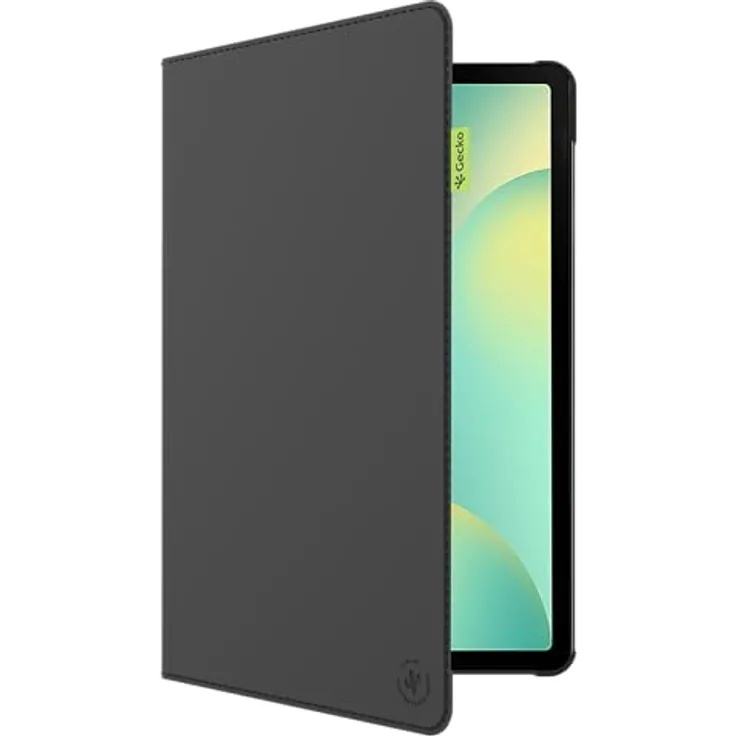 Gecko Covers Tablet Hülle aus Kaktusschale für Samsung Galaxy Tab S9 / S9 FE / S10 FE / S10 Lite - Schlaf/Wach Funktion, Schwarz