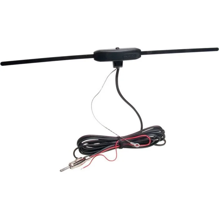 ACV Glasklebeantenne AM/FM DIN(m) 12V extern, Montage auf glatten Oberflächen, 2,35 m Kabel