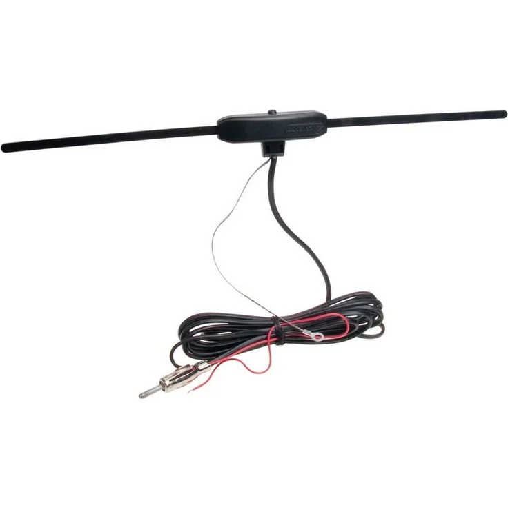 ACV Glasklebeantenne AM/FM DIN(m) 12V extern, Montage auf glatten Oberflächen, 2,35 m Kabel