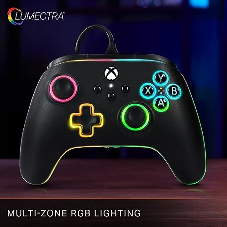 PowerA XB Controller Advantage, kabelgebunden für Xbox Series X/S, Lumectra weiß, mit RGB-Beleuchtung und 2 programmierbaren Gaming-Buttons – Bild 5