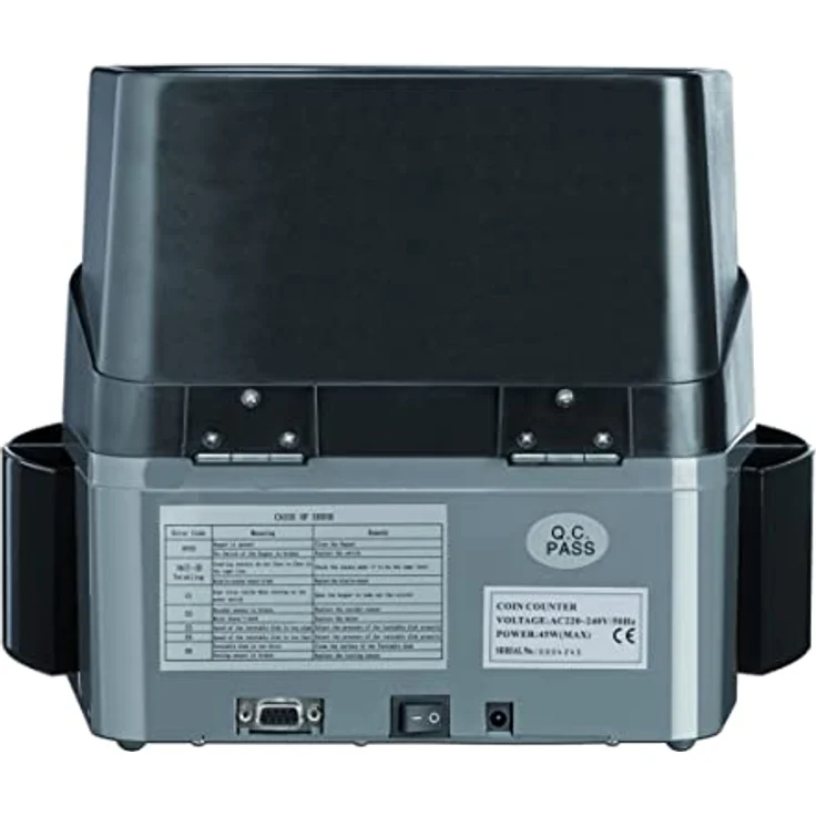 ratiotec Münzzähl- und Sortiermaschine CS 250, 550 Münzen/Min, LED-Display, 8 Hartgeldfächer, robustes Kunststoffgehäuse – Bild 2